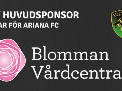 Blomman Vårdcentral ny sponsor för Ariana FC